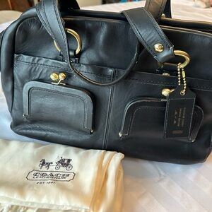 Coach Black Leather Bleecker Street Limited Edition RARE Archive Edition Bag